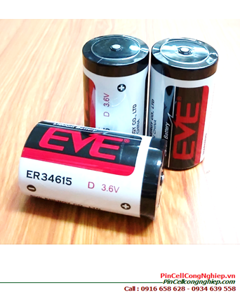 EVE ER34615, Pin nuôi nguồn PLC EVE ER34615 lithium 3.6v D 19000mAh (34MMX61.5MM) 